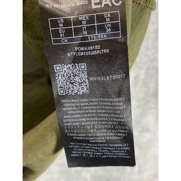 GUESS Men's Olive Green Striped Crewneck Short Sleeve T-Shirt SZ M - Picture 13 of 14